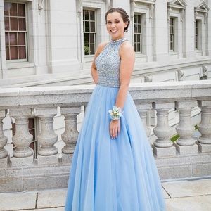 Morilee high neck prom dress